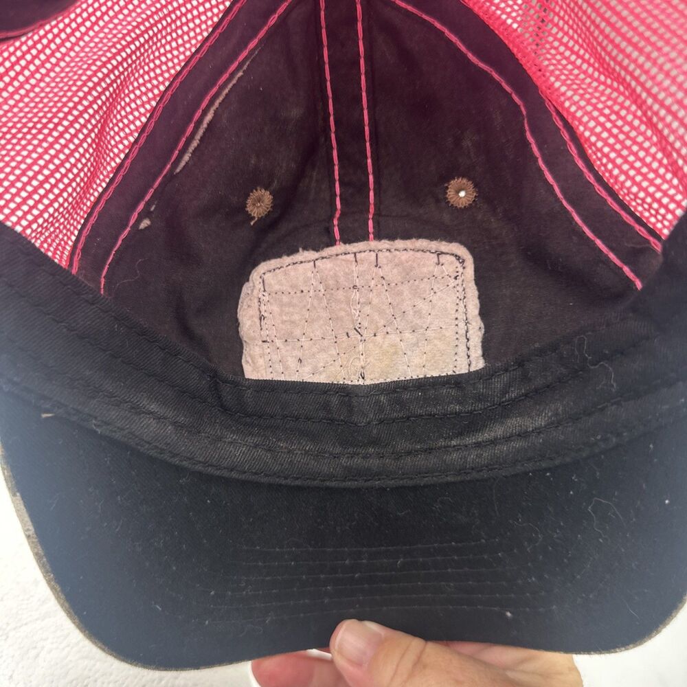 REALTREE Ladies Pink Camo Hat With Antlers Adjustable Strapback Cap - Picture 8 of 9